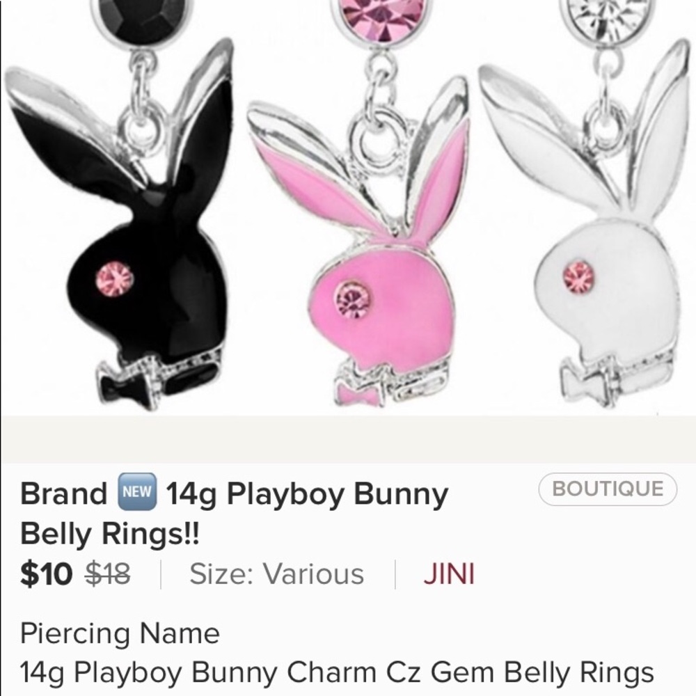 Brand 🆕 14g Playboy Bunny Navel/Belly Rings!